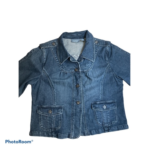 MOTTO YOUR STYLE MANTRA button front denim jacket size Xl - Picture 2 of 7